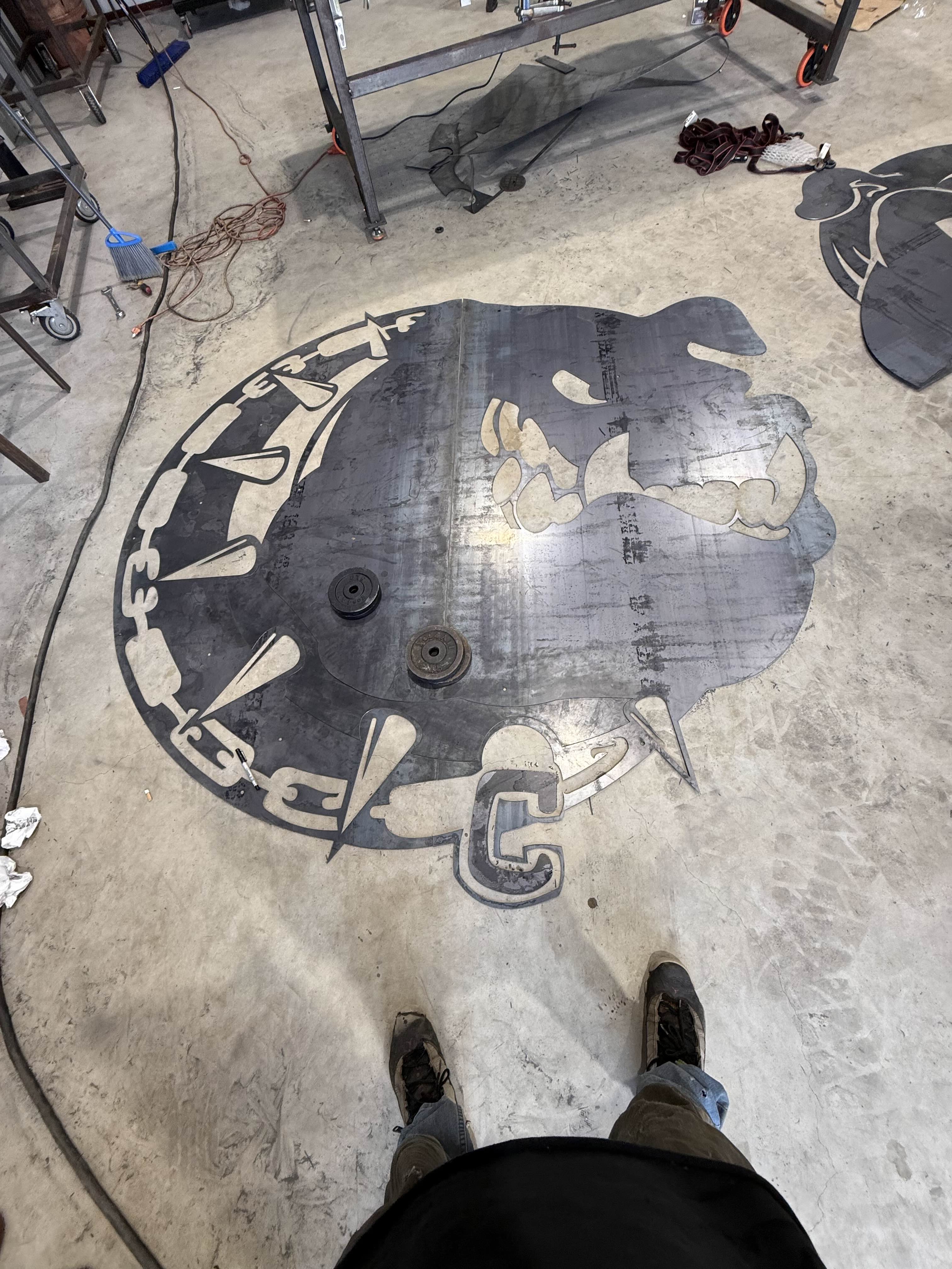 Bulldog Custom Metal Sign